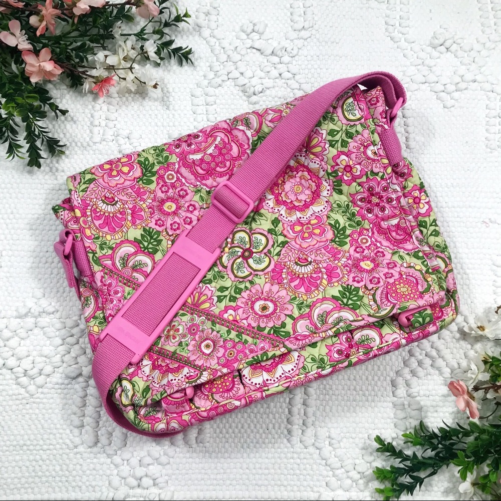 Vera Bradley Pinwheel Pink Paisley Messenger Bag